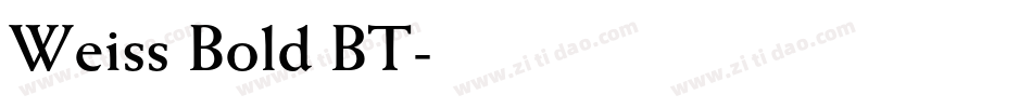 Weiss Bold BT字体转换
